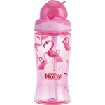 Nuby Antilekbeker Flip-It Tritan 360 ml Pink 3 jr.+ - Roze