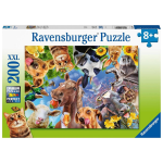 Ravensburger Puzzel Gekke Boerderij Dieren 200 Stukjes XXL