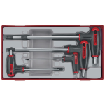 Teng Tools TTHEX7 7-delige Inbussleutelset met T-hendel in tc-tray