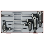 Teng Tools TTTX7 7-delige TX set met T-hendel in tc-tray