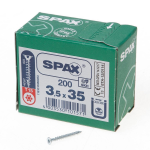 SPAX 1191010350353 Universele schroef, Verzonken kop, 3.5 x 35, Voldraad, T-STAR plus T20 - WIROX - 200 stuks