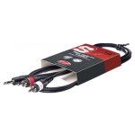 Stagg SYC1/MPS2CM Y-kabel 2x RCA male - 3.5 mm jack stereo male
