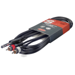 Stagg SYC3/PS2CM E 6.3 mm TRS jack - 2x RCA kabel 3 meter