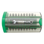 Stahlwille 1202 21-delige bitset in casette - Kruiskop / Pozidriv / Sleuf / Inbus / Torx - 1/4''