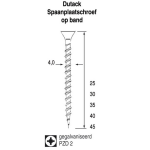 Dutack Fasteners 5420002 Spaanplaatschroef op band - PZ2 - 4,0 x 30mm (1000st)