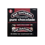 Eat Natural Pure chocolade cranberry macadamia 45 gram 3 stuks