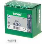 SPAX 1081010400203 Universele schroef, Verzonken kop, 4 x 20, Voldraad, Kruiskop Z2 - WIROX - 200 stuks