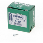 SPAX -S 1191010300123 Universele schroef, Verzonken kop, 3 x 12, Voldraad, T-STAR plus T10, S-punt - WIROX - 200 stuks