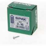 SPAX -S 1191010300163 Universele schroef, Verzonken kop, 3 x 16, Voldraad, T-STAR plus T10, S-punt - WIROX - 200 stuks