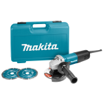 Makita 9558HNRGK2 Haakse slijper incl. 2 diamantschijven in koffer - 840W - 125mm