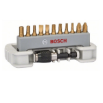 Bosch 2608522128 11-delige Max Grip Bitset met snelwisselhouder