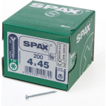 SPAX 1191010400453 Universele schroef, Verzonken kop, 4 x 45, Voldraad, T-STAR plus T20 - WIROX - 200 stuks