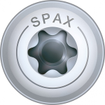 SPAX 251010600805 Hi-Force schroef, Discuskop, 6 x 80, Voldraad, T-STAR plus T30 - WIROX - 100 stuks