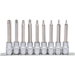 KS Tools 917.1790 9-delige Bit-dopsleutelset met boring - Lang - TB20-TB60 - 1/2"