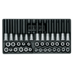 Gedore 1500 ES-ITX 30 Dopsleutel-set 3/8" in 1/3 gereedschapsmodule