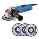 Bosch GWX 13-125 S X-LOCK Haakse slijper incl. lamellenschijven - 1300W - 125mm - variabel - softstart