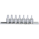 KS Tools 911.1470 7-delige Bit-dopsleutelset vijfster met boring - 1/4"