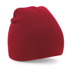 Beechfield Warme gebreide Beanie wintermuts in het voor volwassenen - Damesmutsen / herenmutsen - 100% polyacryl - Basic line - Rood