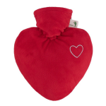 Kruik hart met inhoud van 1 liter - Warmwaterkruiken van duurzaam/gerecycled kunststof - Valentijn cadeautje - Rood