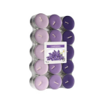 30x stuks Waxinelichtjes/theelichten lavendel geurkaarsen 4 branduren - Woon accessoires kaarsen - Paars
