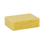 2x Gele schoonmaakspons / viscose spons 13 x 9 x 3,5 cm - biologisch afbreekbaar - schoonmaakartikelen / keukensponzen - Geel