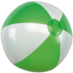 1x Opblaasbare strandbal/wit 28 cm speelgoed - Buitenspeelgoed strandballen - Opblaasballen - Waterspeelgoed - Groen