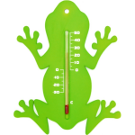 Ubbink Binnen/buiten thermometere kikker 15 cm - Tuindecoratie dieren - Kikkers artikelen - Buitenthemometers - Groen