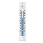 Thermometer binnen en buiten -39 tot +50 Celsius 4 x 21 cm - Silver