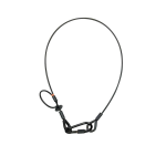 Showtec Saveking 5mm 1m safetykabel met rem 60 kg zwart