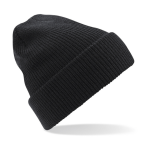 Beechfield Gebreide Heritage Beanie wintermuts in het voor volwassenen - Damesmutsen / herenmutsen - 100% polyacryl - Zwart