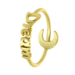 Lucardi Zilveren goldplated ring moon-dream