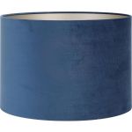 Light & Living Cilinder Lampenkap Velours - Blue - Ø30 x 21 cm - Blauw