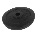 Tunturi Gietijzeren Halterschijf - 30 mm - 5 kg - Zwart