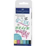 Faber Castell tekenstift Faber-Castell Pitt Artist Pen handlettering I 6-delig etui
