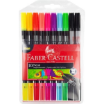 Faber Castell viltstiften Faber-Castell Duo neon kleuren in etui a 10 stuks