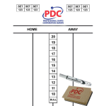PDC Europe Dartbord scorebord met marker en wisser - Sportief spelen - Darten/darts - Scoreborden voor kinderen en volwassenen