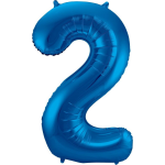 Folat Folie Ballon Cijfer 2 86 cm - Blauw