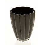 Bellatio Design Bloemvorm vaas glas 17 cm - Zwart