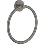 Grohe Essentials Handdoekring Hard Graphite Geborsteld - Zwart