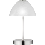 BES LED Led Tafellamp - Tafelverlichting - Trion Quno - 2w - Warm 3000k - Rond - Mat Nikkel - Aluminium - Wit