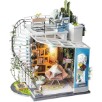 Robotime Dora's Loft Dg12 - Houten Modelbouw - Poppenhuis Met Led Licht - Diy