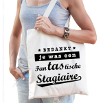 Bellatio Decorations Cadeau Tas Naturel Katoen Met De Tekst Fantastische Stagiaire - Kadotasje / Shopper Voor Stagiaire Dames