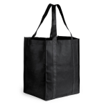 Boodschappen Tassen/shoppers 38 Cm - Stevige Boodschappentassen/shoppers - Zwart