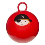 Skippybal Met Piraat 45 Cm Voor Jongens - Skippyballen Buitenspeelgoed Voor Kinderen - Rood