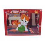 King International Kinderpuzzel Little Kittenh Wool 24 Stuks - Wit