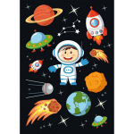 30x Astronaut/ruimte Stickers - Kinderstickers - Stickervellen - Knutselspullen