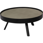 Vidaxl Salontafel Met Betonnen Tafelblad 74x32 Cm - Negro