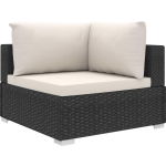 Vidaxl 9-delige Loungeset Met Kussens Poly Rattan - Zwart