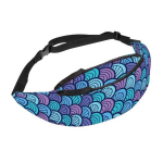 /lila Paars Heuptasje/schoudertasje Met Retroprint Voor Meisjes/dames - Festival Fanny Pack/bum Bag - Blauw