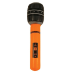 Opblaasbare Microfoon Neon 40 Cm - Speelgoed Microfoon - Popster Verkleed Accessoire - Feestartikelen - Oranje